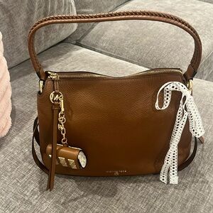MICHAEL Michael Kors Leather Large boho Shoulder Bag and air pods case